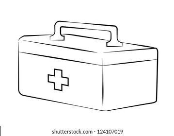 Featured image of post First Aid Box Drawing Simple flat design first aid kit icon vector illustration