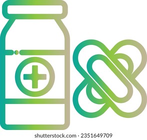 botiquín de primeros auxilios, una caja que contiene medicamentos básicos como medicina roja, vendajes, medicamentos para el mareo