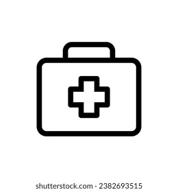 Icono de caja del kit de primeros auxilios - Vector: Tema Médico, Tema Farmacéutico, Tema Sanitario, Infografías y Otros Activos Gráficos Relacionados. SHOTLISThealth.