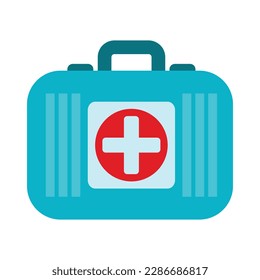 First aid kit box with medical equipment and medications for emergency, Healthcare industry, medicine linear vector icons. Medical care, clinical treatment service symbols icons. 