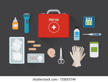 Similar Images, Stock Photos & Vectors of First aid kit box with ...