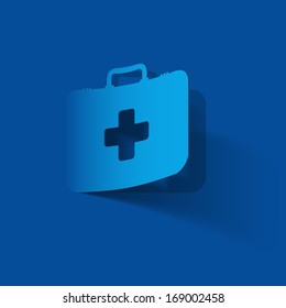 First Aid kit box, paper sticker