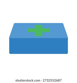 Caja del kit de primeros auxilios Diseño plano simple