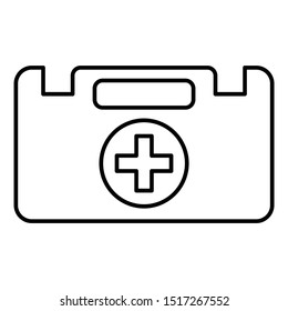 First Aid Kit Box Vector Icon Design