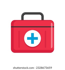 First aid kit box vector illustration in flat style design