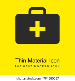 First aid kit bright yellow material minimal icon or logo design