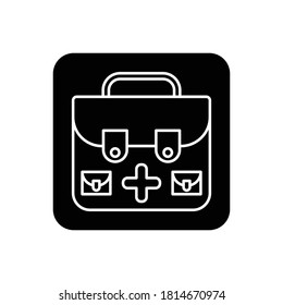 Icono de First Aid Kit (Camping) Vector de glifo