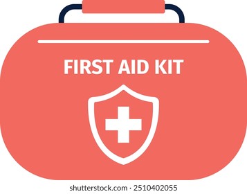 Icono de color del kit de primeros auxilios. Bolsa médica de emergencia