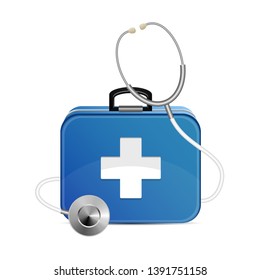 First aid kit concept vector design illustration isolated on white background
