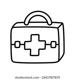 Kit de primeros auxilios doodle icono eps 10 archivo