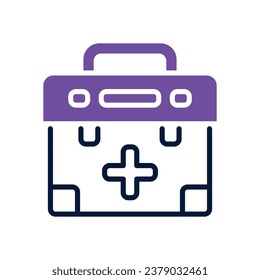 Erste Hilfe Kit duales Tonsymbol. Vektorsymbol für Ihre Website, Ihr Handy, Ihre Präsentation und Ihr Logo-Design.