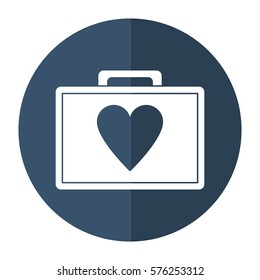 first aid kit emergency heart care shadow