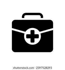 First aid kit filled icon. Simple vector sign