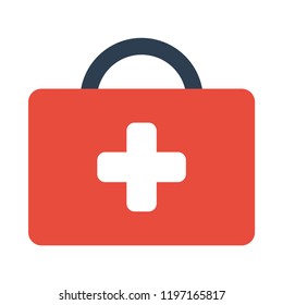 First aid kit flat icon. You can be used first aid kit for several purposes like: websites, UI, UX, print templates, promotional materials, info-graphics, web and mobile phone apps.