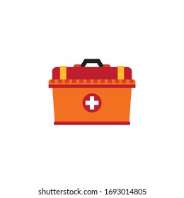 First aid kit flat icon. You can be used first aid kit for several purposes like: websites, UI, UX, print templates, promotional materials, info-graphics, web and mobile phone apps.