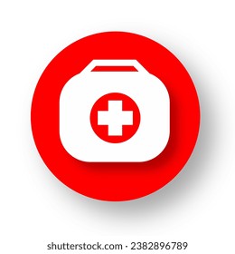 first aid kit flat icon vector