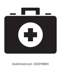 First Aid Kit Flat icon. vector illustration.