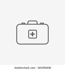 First aid kit flat icon. Health care
