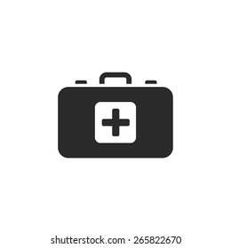 First aid kit flat icon. Health care