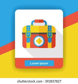 First aid kit flat icon