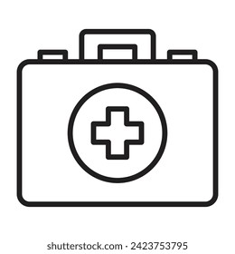 First Aid Kit Flat line icon. vector illustration.