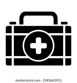 First Aid kit Glyph Icon Vector Design