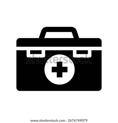 first aid kit glyph icon illustration vector graphic. Simple element illustration vector graphic, suitable for app, websites, and presentations isolated on white background