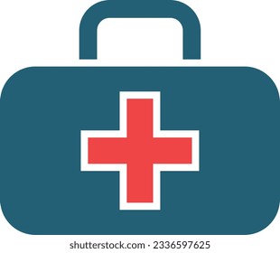 Kit De Primeros Auxilios Icono De Dos Colores Para Uso Personal Y Comercial.

