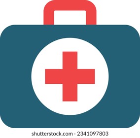 First Aid Kit Glyph Two Color Icon For Personal And Commercial Use.
