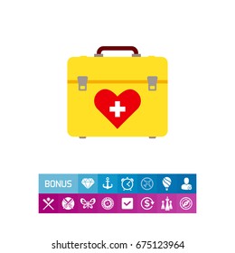 First aid kit icon