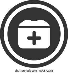 First Aid Kit icon ,circle sign design