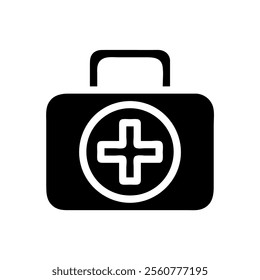 First aid kit icon. Concept of emergency, healthcare, and medical assistance.