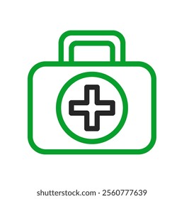 First aid kit icon. Concept of emergency, healthcare, and medical help.