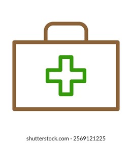 First aid kit icon. Concept of emergency, healthcare, and medical help.