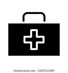 First aid kit icon. Concept of emergency, healthcare, and medical assistance.