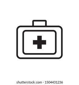 first aid kit icon design template. Trendy style, vector eps 10