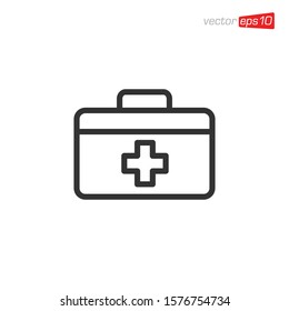 First Aid Kit Icon Design Vector