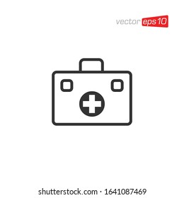 First Aid Kit Icon Design Vector