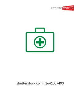 First Aid Kit Icon Design Vector