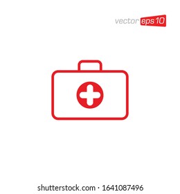 First Aid Kit Icon Design Vector