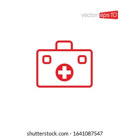 First Aid Kit Icon Design Vector