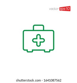 First Aid Kit Icon Design Vector