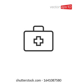 First Aid Kit Icon Design Vector