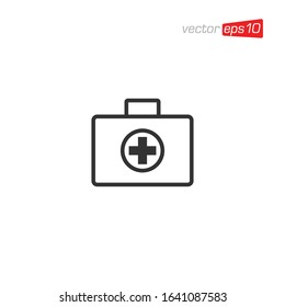 First Aid Kit Icon Design Vector