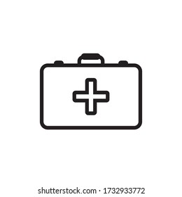 Plantilla de vectores de diseño de iconos de First Aid Kit