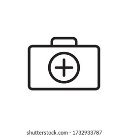 Plantilla de vectores de diseño de iconos de First Aid Kit