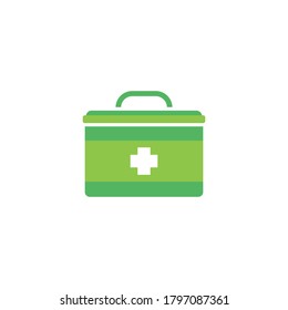 First aid kit icon design template vector isolated