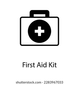 First aid kit icon design stock illustration