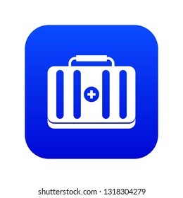 First aid kit icon digital blue for any design isolated on white vector illustration