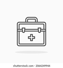 First Aid Kit icon. Editable Stroke and pixel perfect. Outline style. Vector illustration. Enjoy this icon for your project.